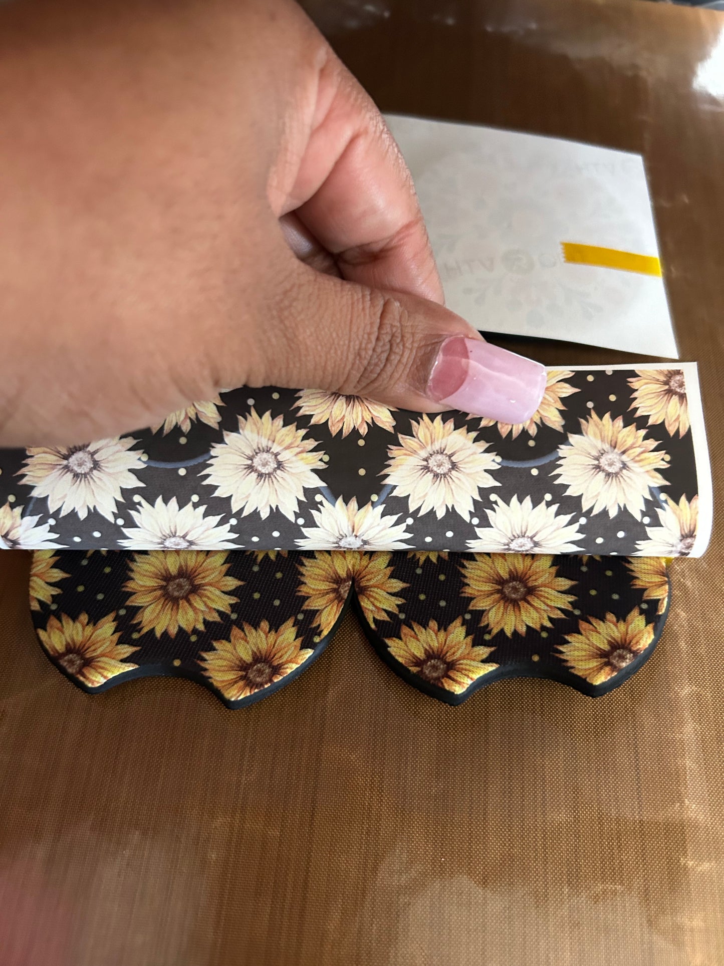 Cutesy Sunflower vibes Car Coasters