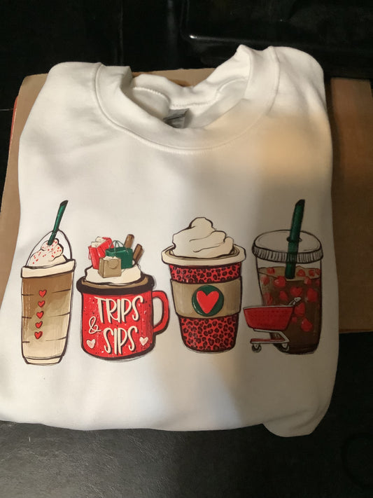 Trips and Sips Crewneck Sweater