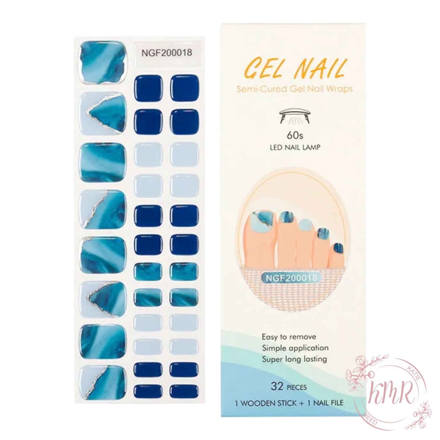 Coral Premier Gel Pedicure Wrap