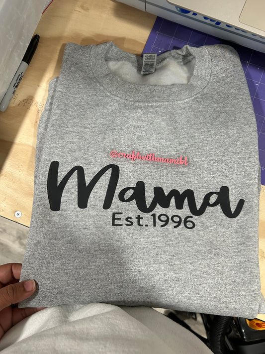 Mama/Nana Est. Crewneck Sweaters