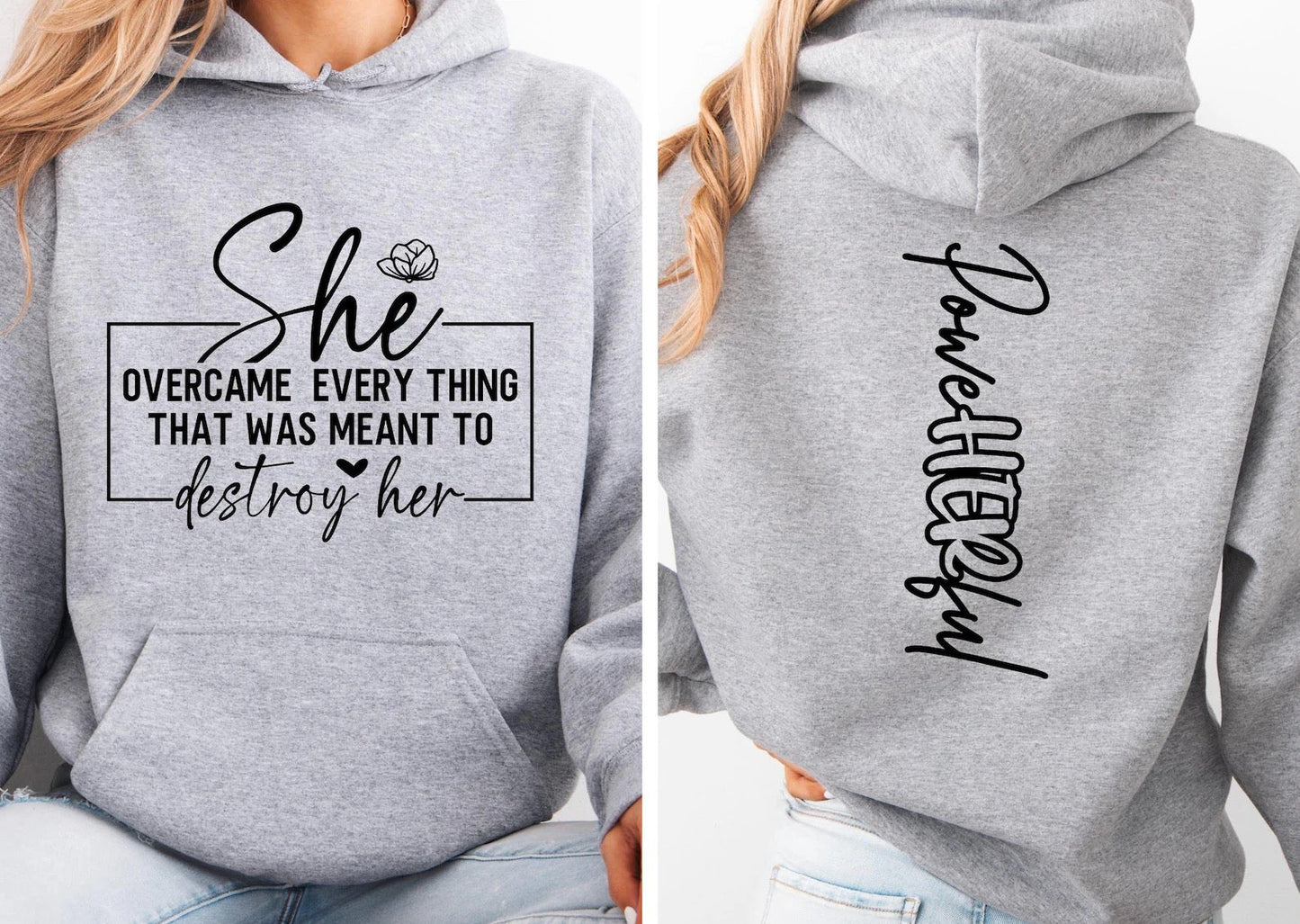 She overcame Crewneck Sweater/Hoodies