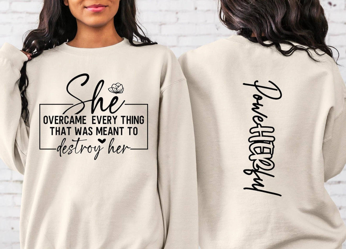 She overcame Crewneck Sweater/Hoodies