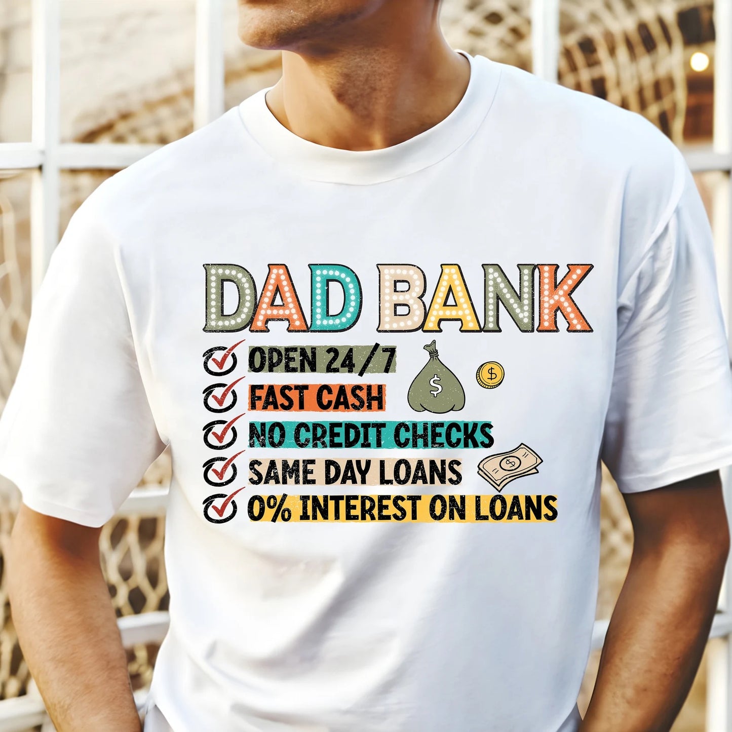 Dad Bank Checklist Shirt