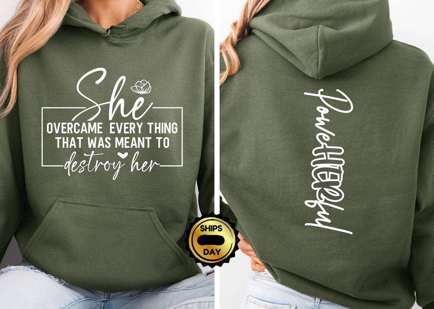 She overcame Crewneck Sweater/Hoodies