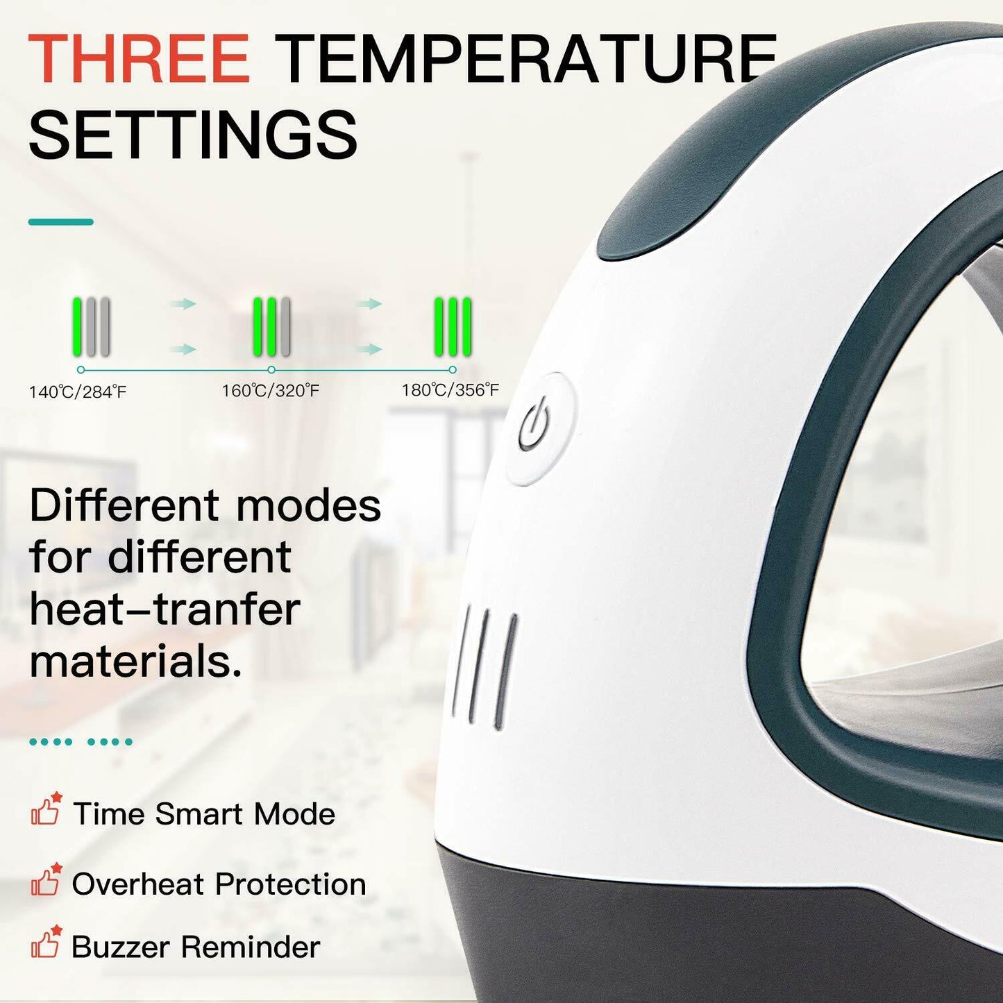 HTVRONT Portable MINI Heat Press Machine T-shirts Printing DIY Easy Heating Transfer Iron On HTV for Clothes Bags Hats Pads