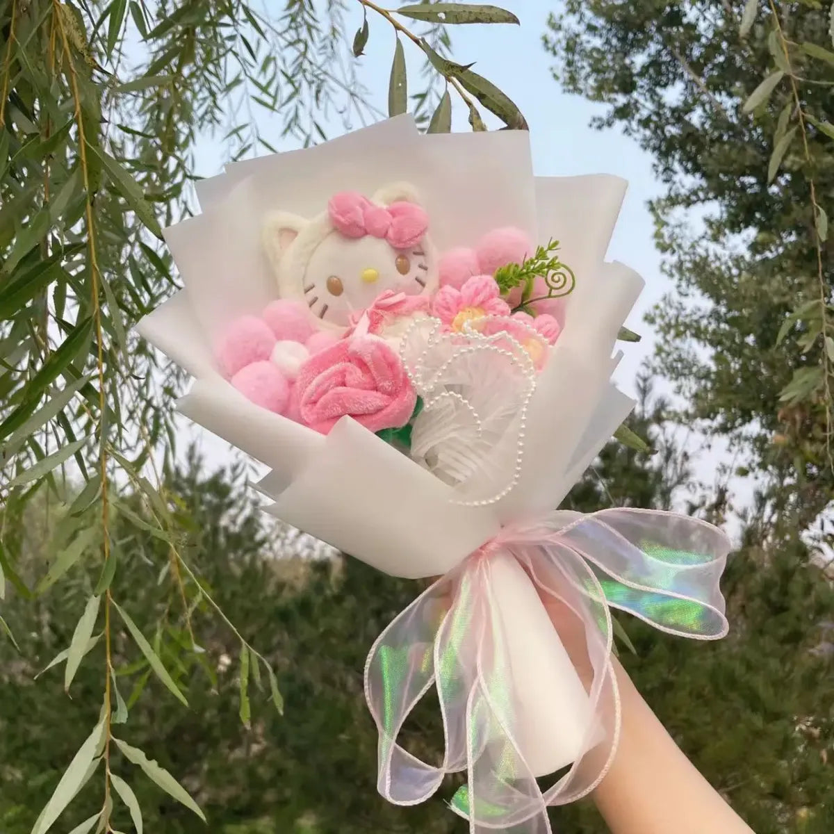 Kawaii Hello Kitty Plush Bouquet – Sanrio Flower Gift for Birthdays