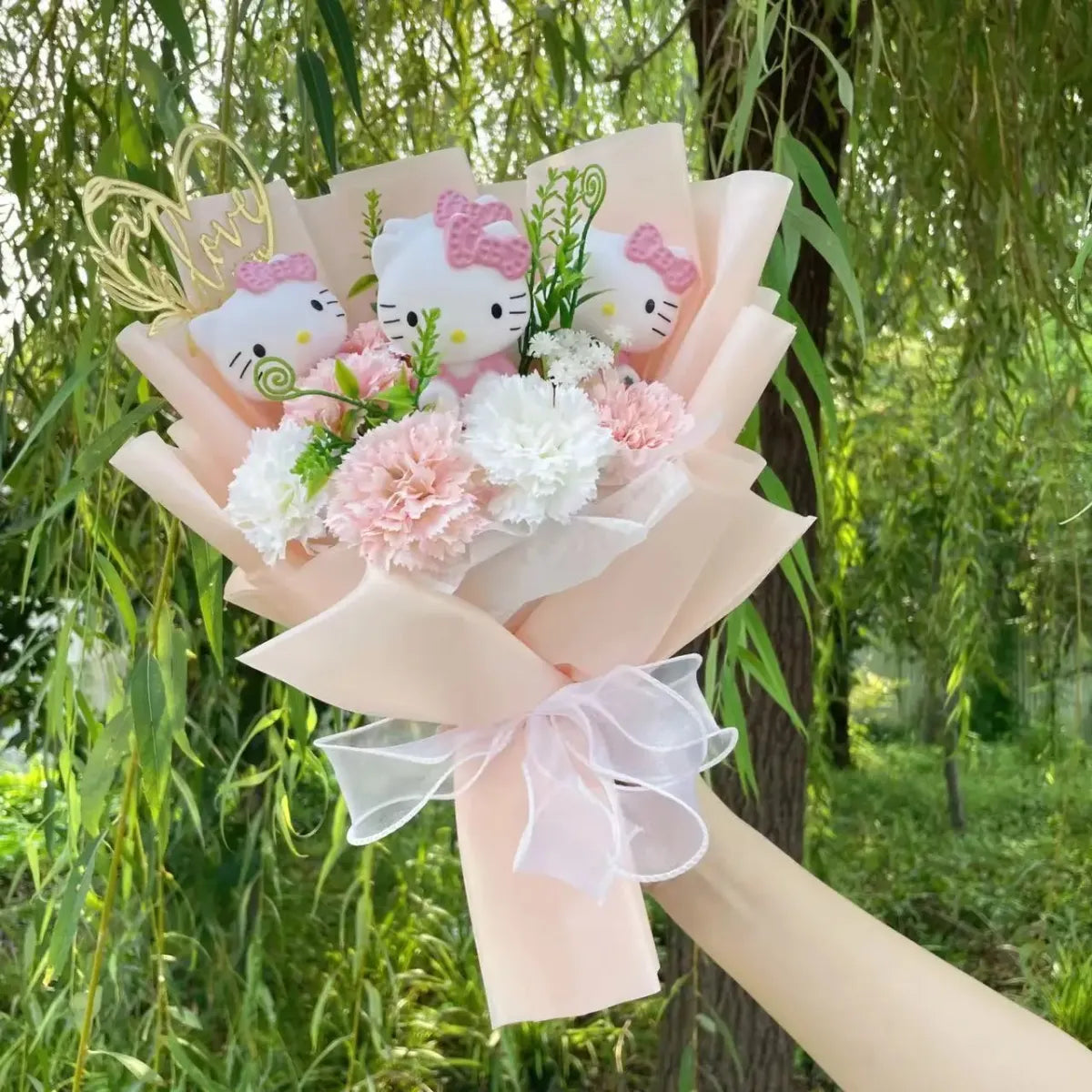 Kawaii Hello Kitty Plush Bouquet – Sanrio Flower Gift for Birthdays