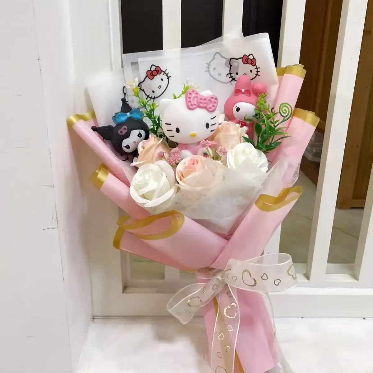 Kawaii Hello Kitty Plush Bouquet – Sanrio Flower Gift for Birthdays