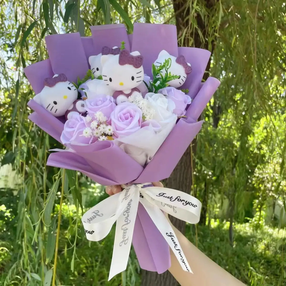 Kawaii Hello Kitty Plush Bouquet – Sanrio Flower Gift for Birthdays