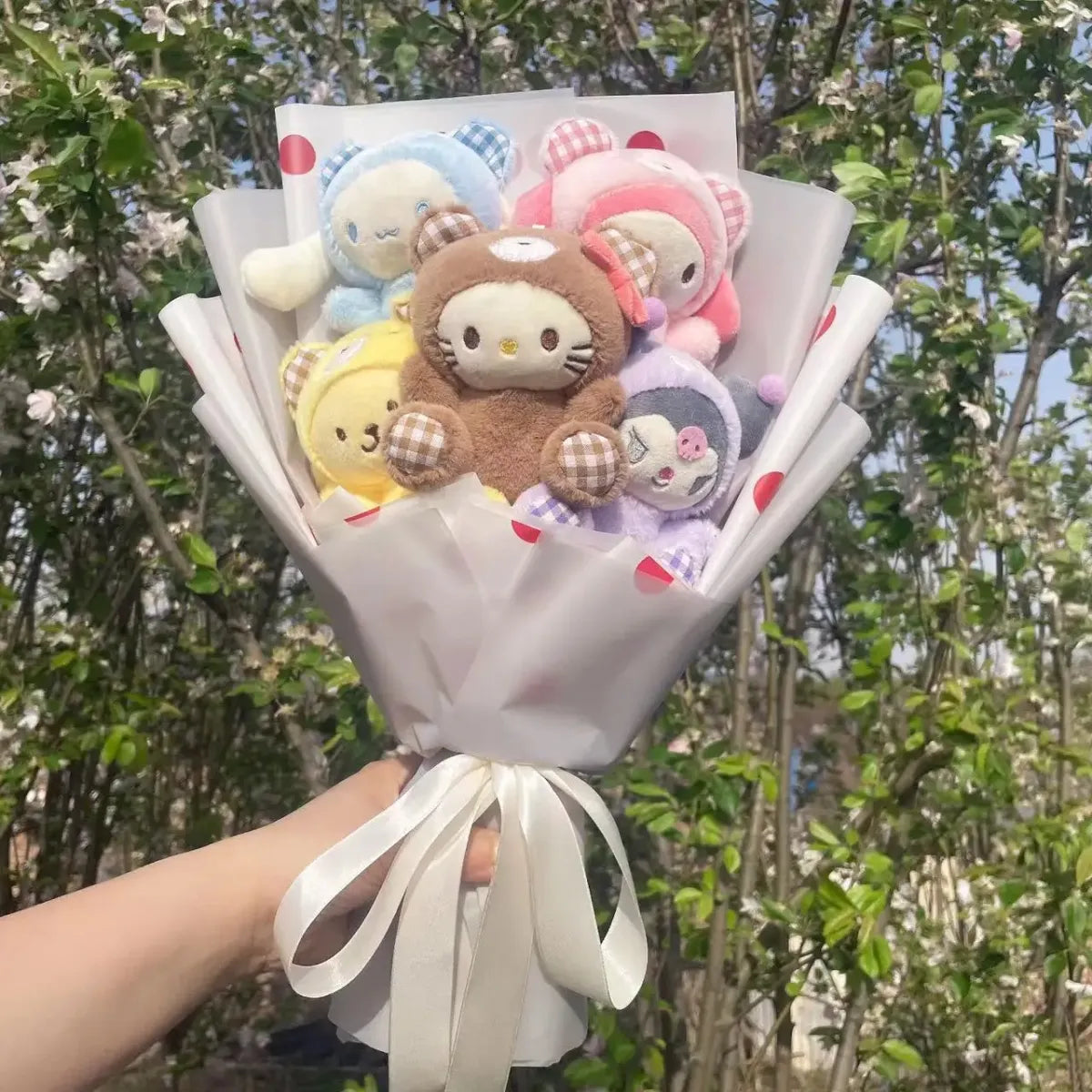 Kawaii Cinnamoroll & Kuromi Plush Bouquet – Sanrio Gift Flowers Set