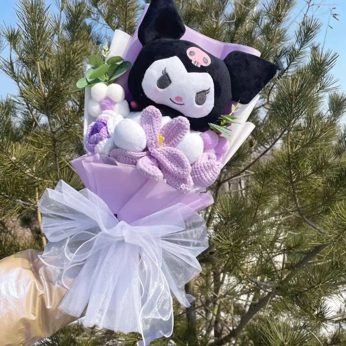 Kawaii Cinnamoroll & Kuromi Plush Bouquet – Sanrio Gift Flowers Set