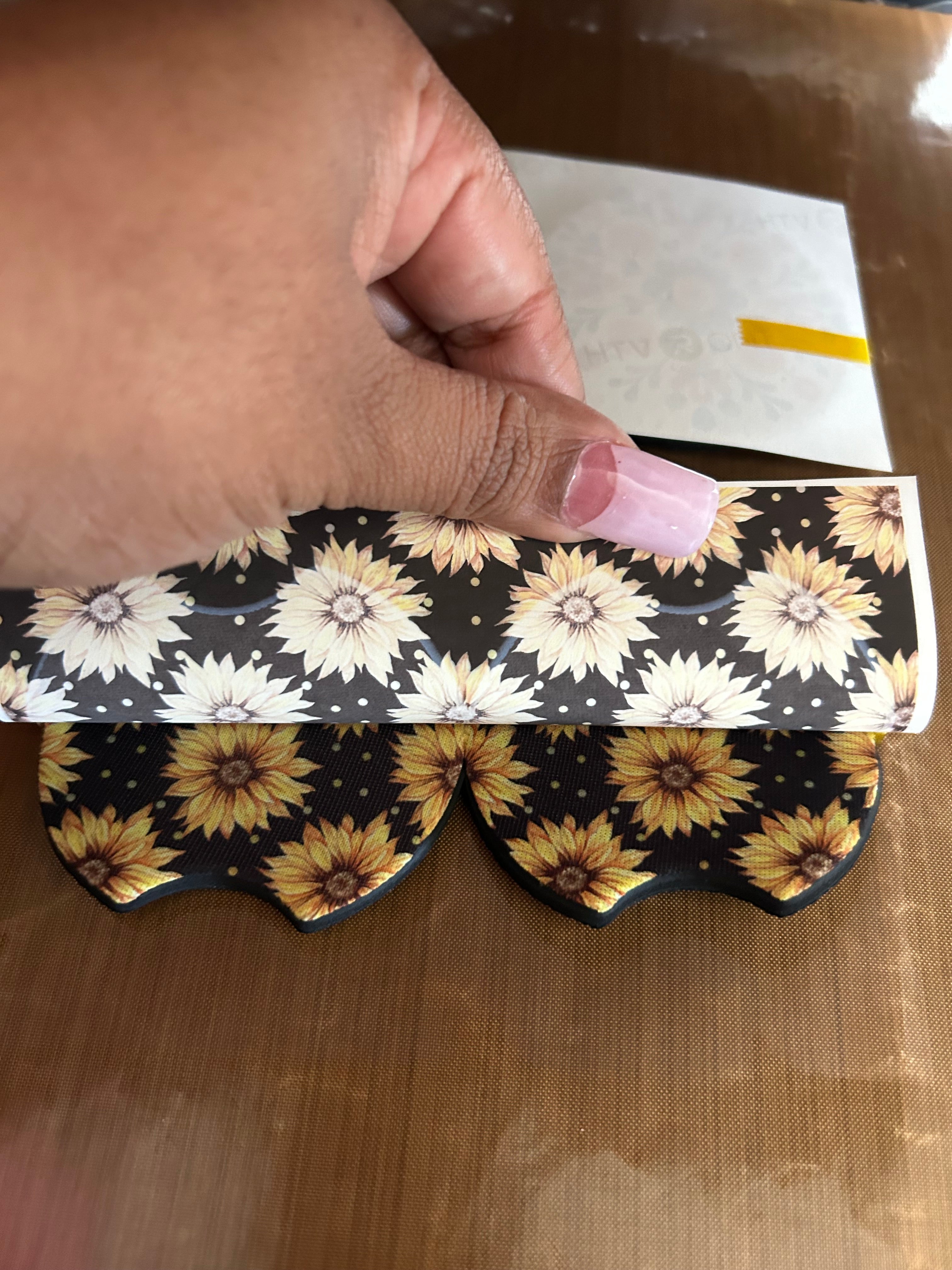 Cutesy Sunflower vibes Car Coasters