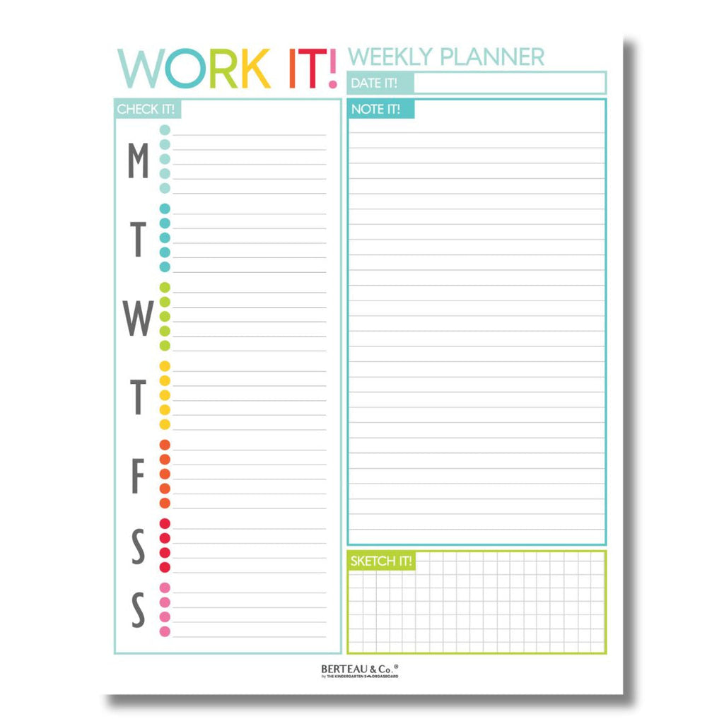 Notepad - WORK IT! (Weekly Notepad)