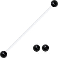 Pregnant Belly Button Ring With Black UV Ends