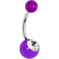 Crystalline Gem Magenta Magic Belly Ring