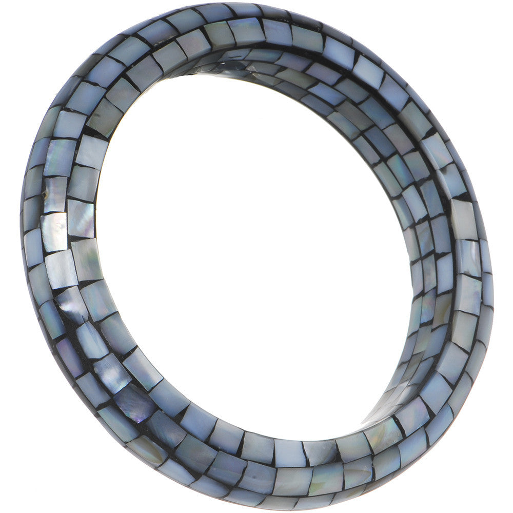 Natural Black Kabibe Shell Bangle Bracelet