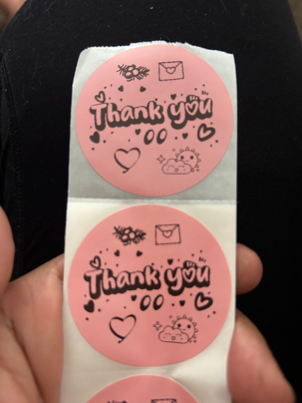 Pegatinas de agradecimiento de 2 pulgadas (térmicas), 25 unidades