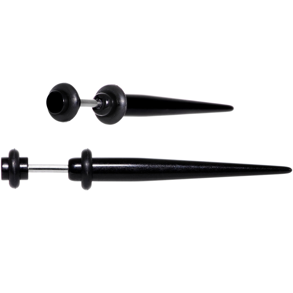 UV Black Acrylic Faux Taper Cheater Plug Set