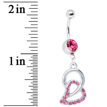Loves Chain Pink Circle Belly Ring