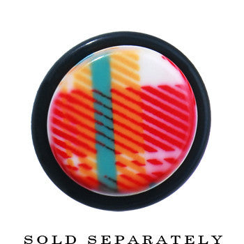 5/8 Acrylic Plaid Taper Ear Plug