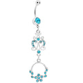 Aqua Baroque Enchantment Chandelier Belly Ring