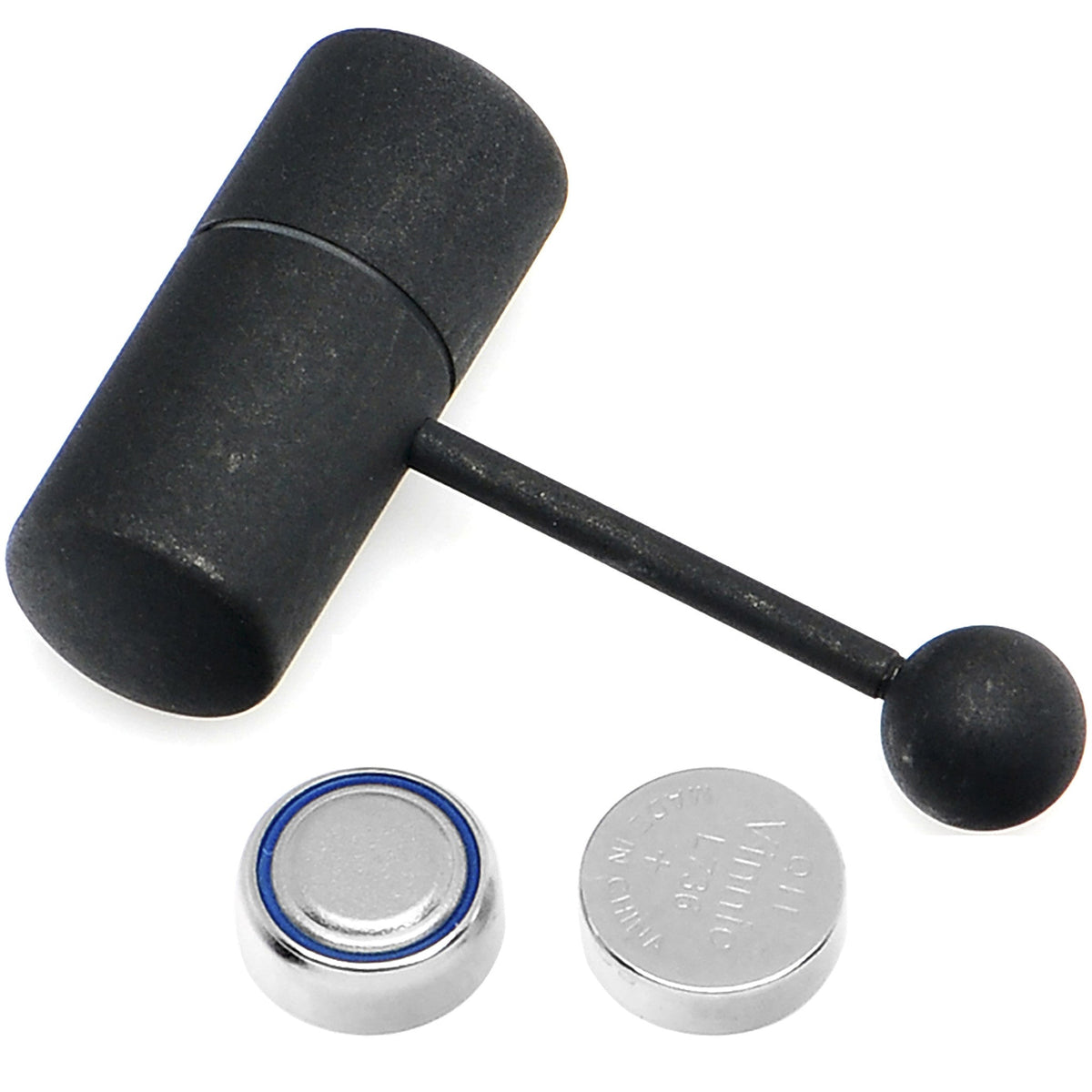 Matte Black Titanium LIX Vibrator Tongue Ring