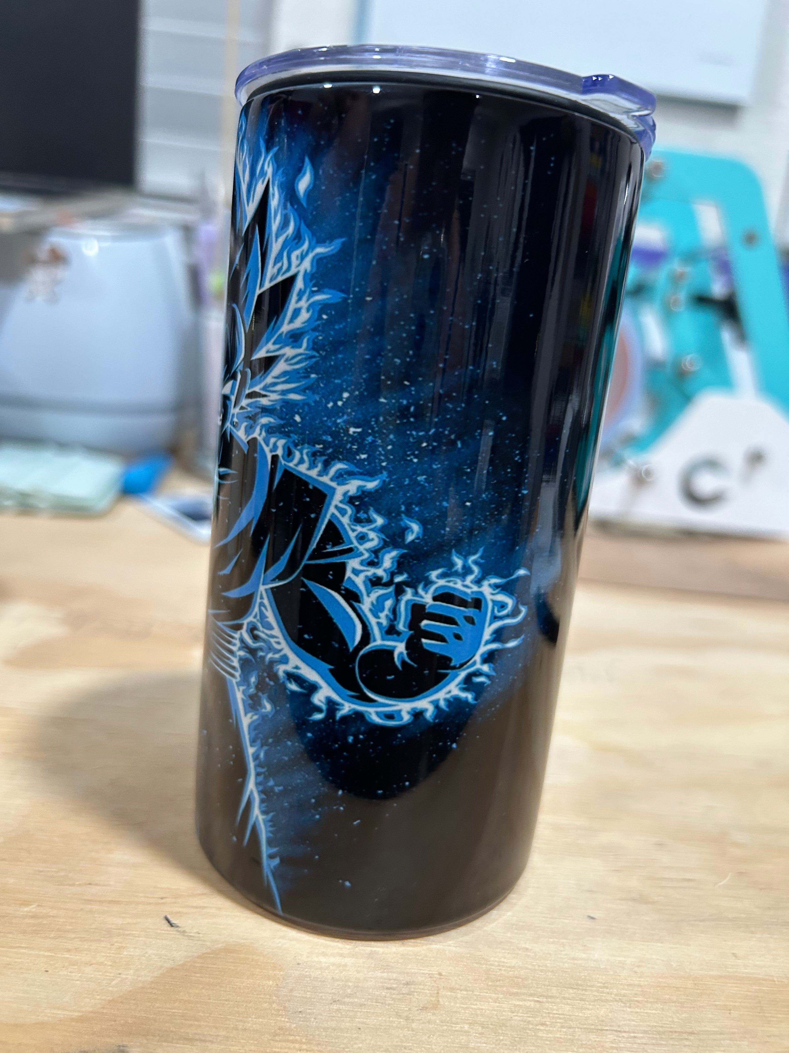 Blue flame shadow 12oz sippy tumbler