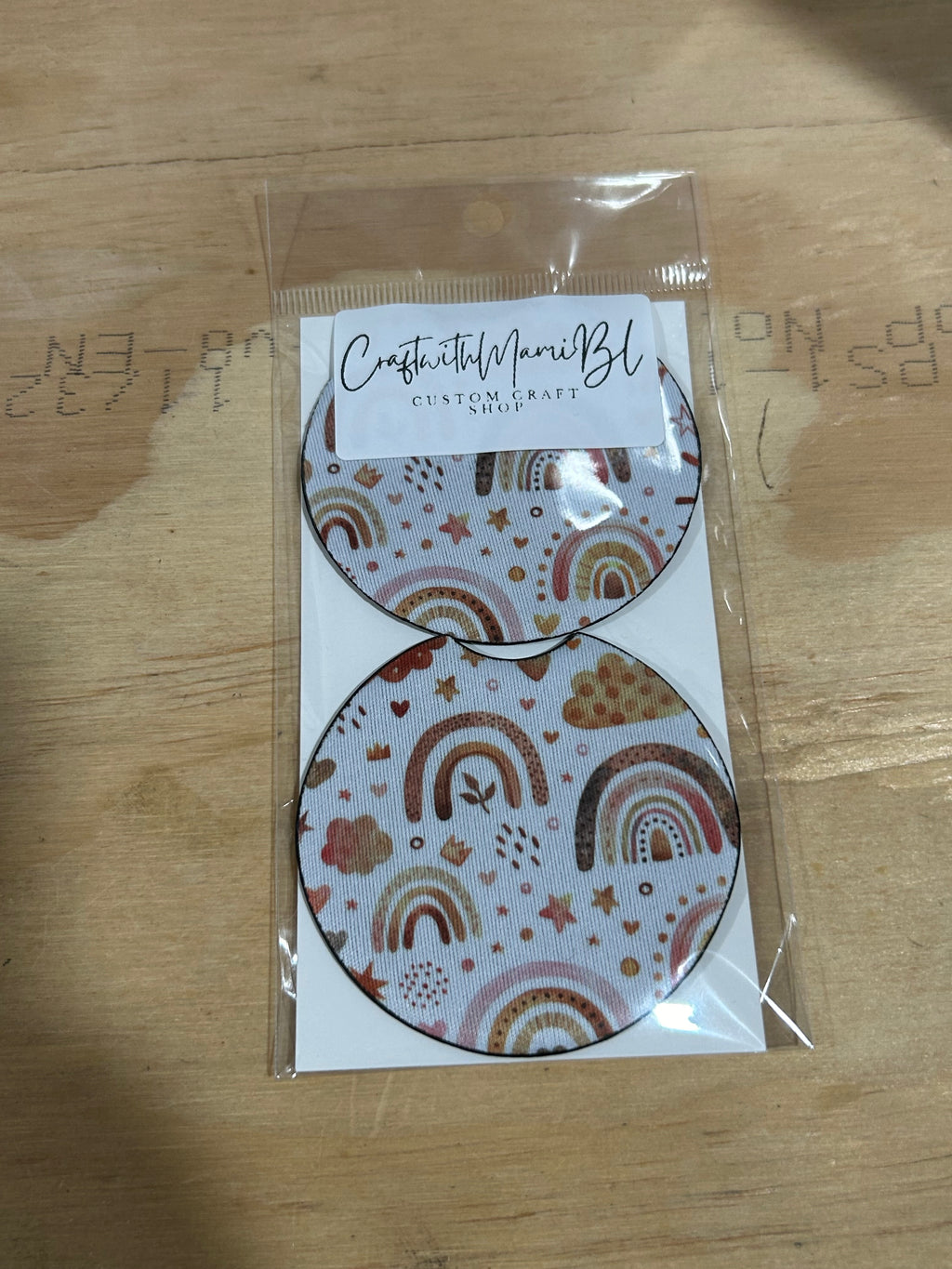 Rainbow days car coasters