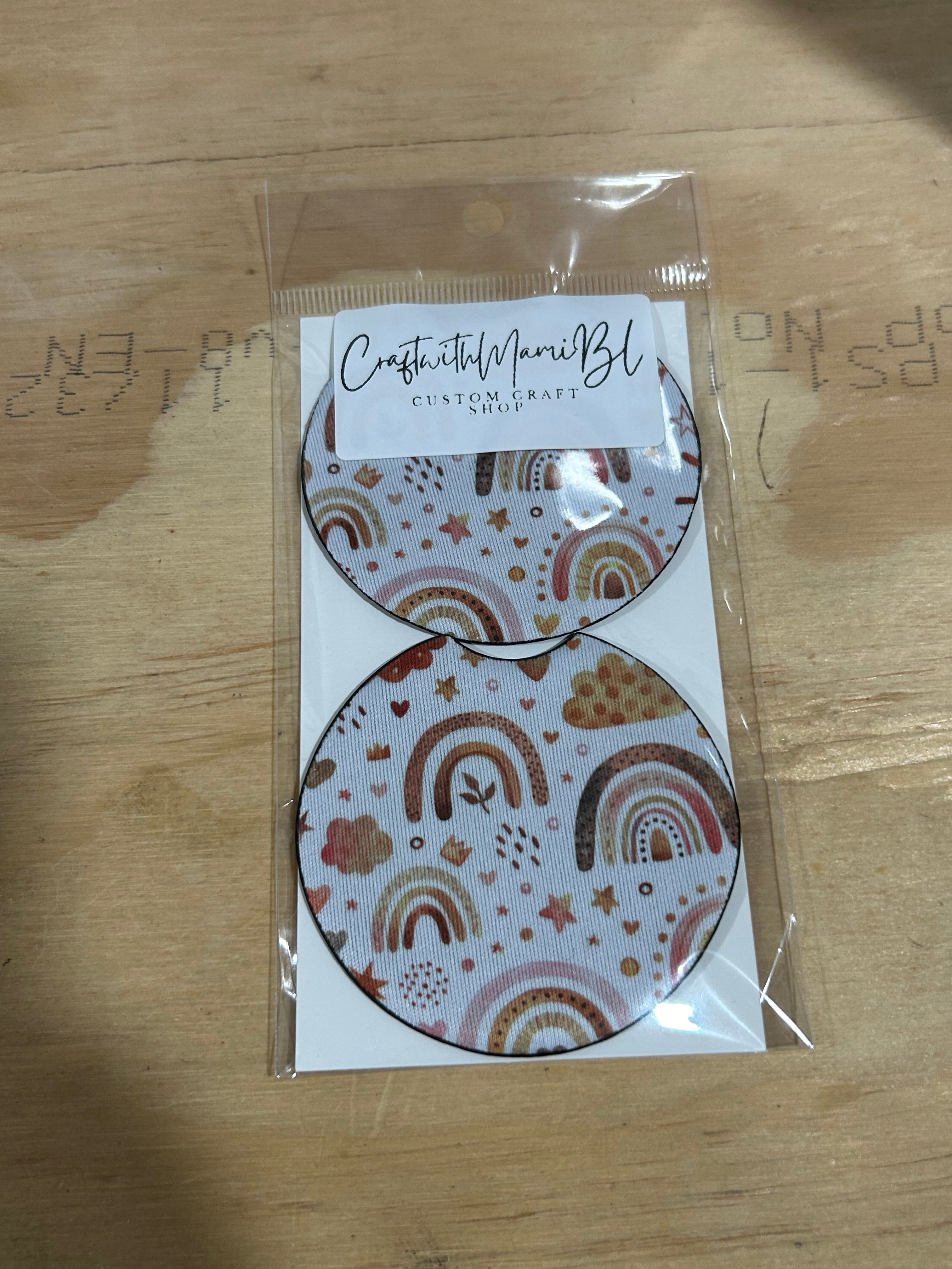 Rainbow days car coasters