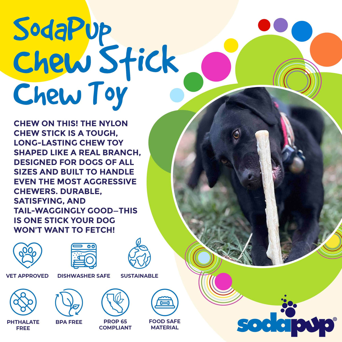 Durable Nylon Chew Stick for Power Chewers | Indestructible Dog Toy USA