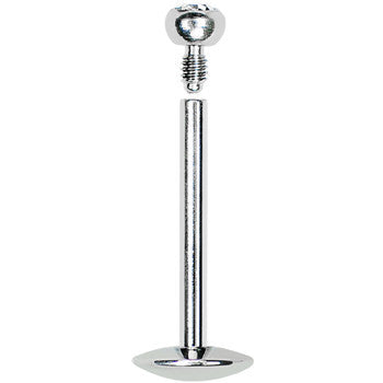 16G 3/8 Internally Threaded 2.5mm Gem Ball Labret