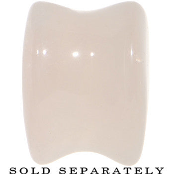 9/16  Natural Rose Quartz Sweet Heart Stone Saddle Plug Set
