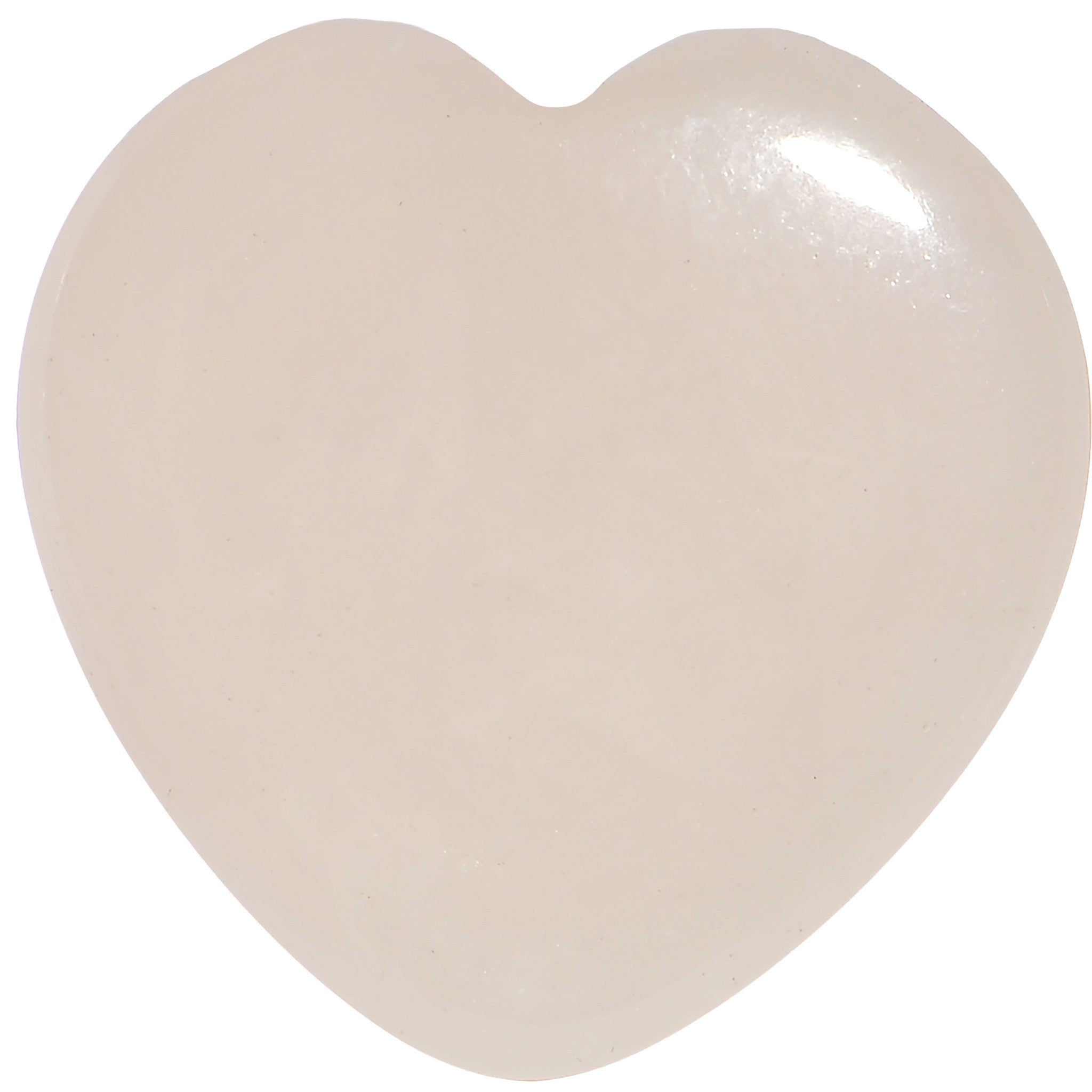 9/16  Natural Rose Quartz Sweet Heart Stone Saddle Plug Set