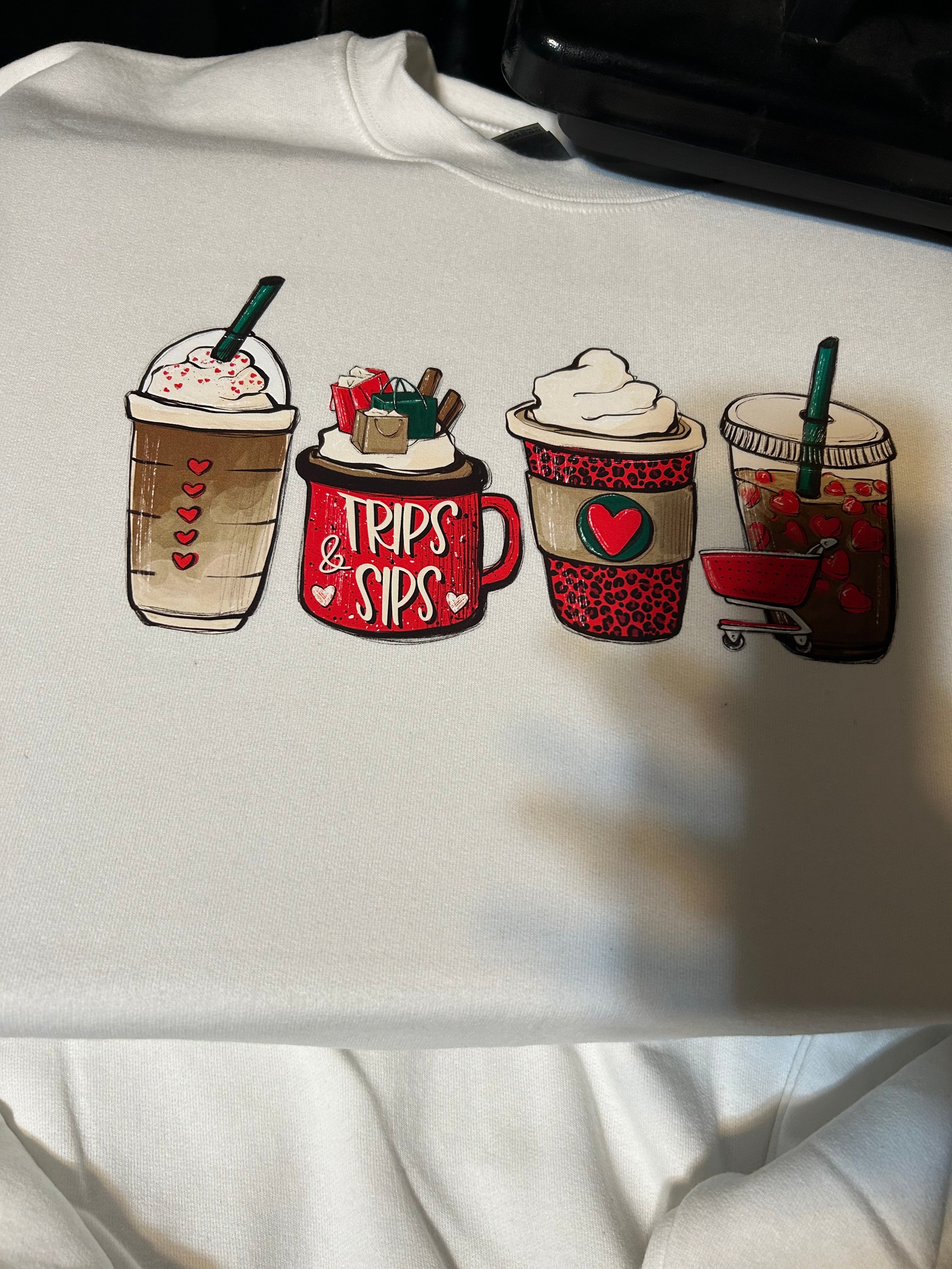 Trips and Sips Crewneck Sweater