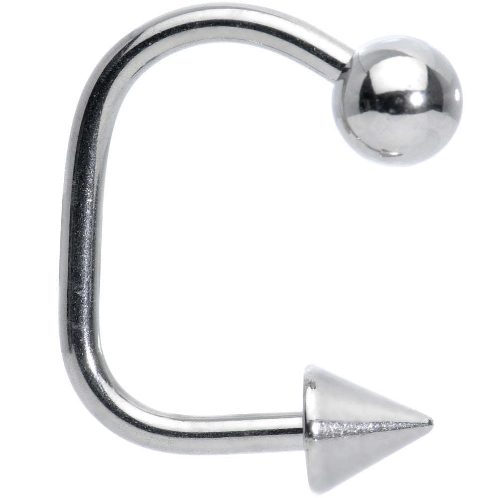 14G 1/2 Surgical Steel Ball Cone Lippy Loop Labret