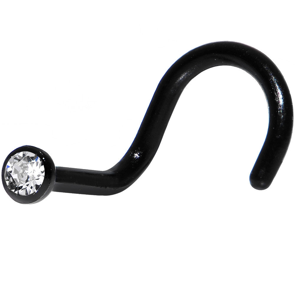 Crystalline Black Bioplast Nose Screw Created with Crystals