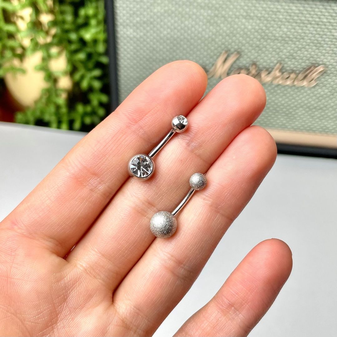 Aurora Gem Variety St Patricks Day Shamrock Belly Ring Set of 4
