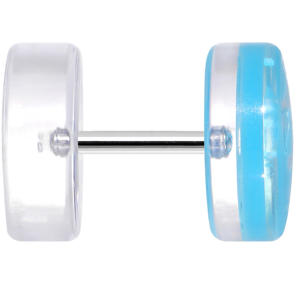 Clear Blue Acrylic Set Sail Nautical Anchor Cheater Plug