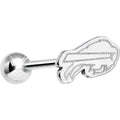Officially Licensed NFL Cut Out Buffalo Bills Barbell Tongue Ring