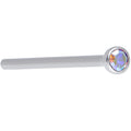 18G 3/4 Aurora CZ Steel Straight Fishtail Nose Ring 2mm