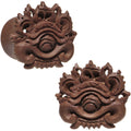 7/16 Organic Wood Dark Magic Hand Carved Plug Set