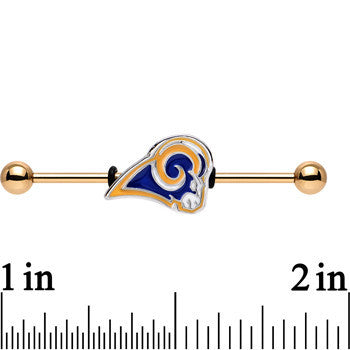 Officially Licensed St. Louis Rams Logo Industrial Barbell 38mm