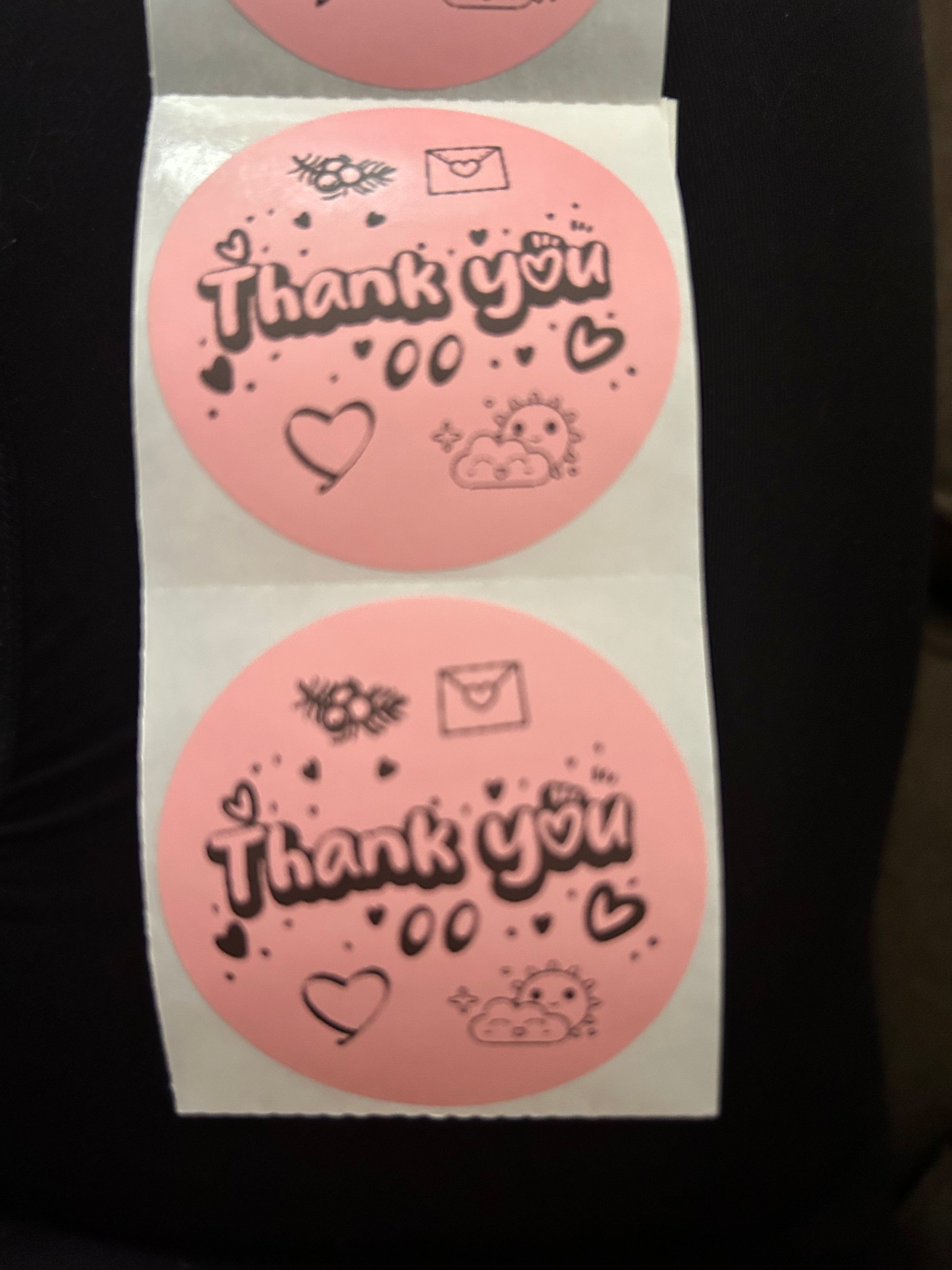 Pegatinas de agradecimiento de 2 pulgadas (térmicas), 25 unidades