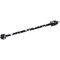14G Black White Make A Point Industrial Barbell 38mm
