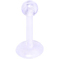 16G 5/16 Clear Flexible Bioplast Labret Monroe Tragus Retainer