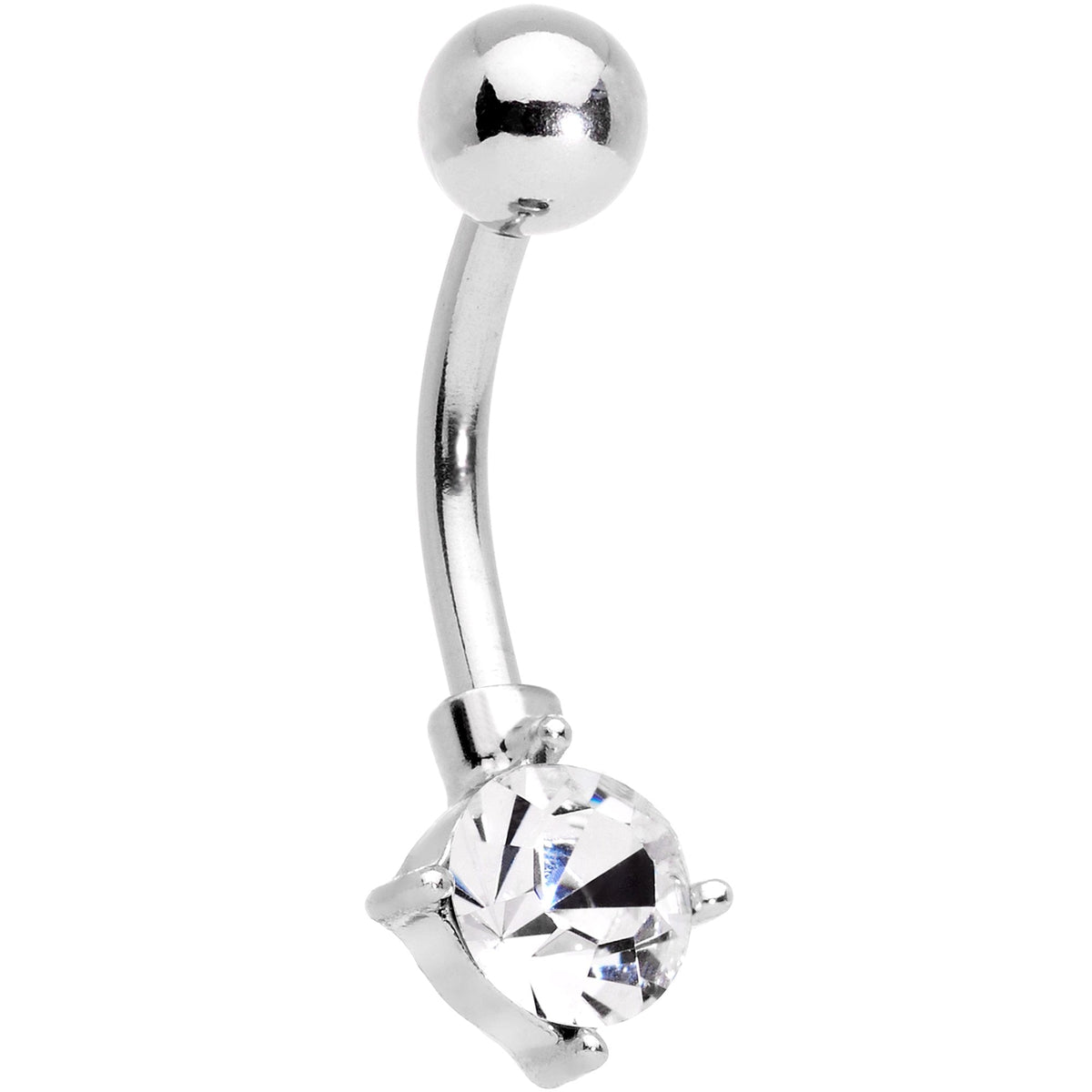 Clear Gem Red Holiday Cupcake Belly Ring Set of 4