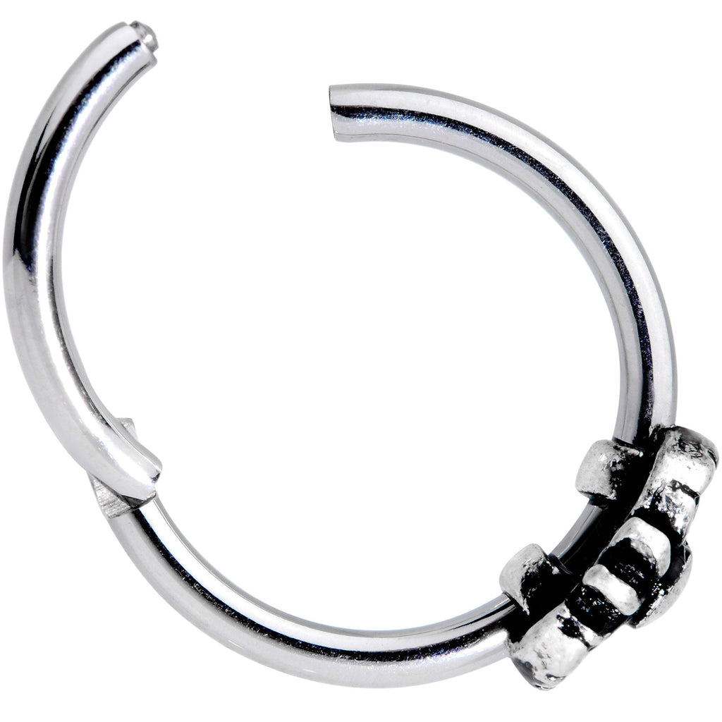 16G 3/8 Moon Cradling Sun Hinged Segment Ring