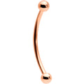 16G 5/8 Rose Gold Tone Curved Barbell