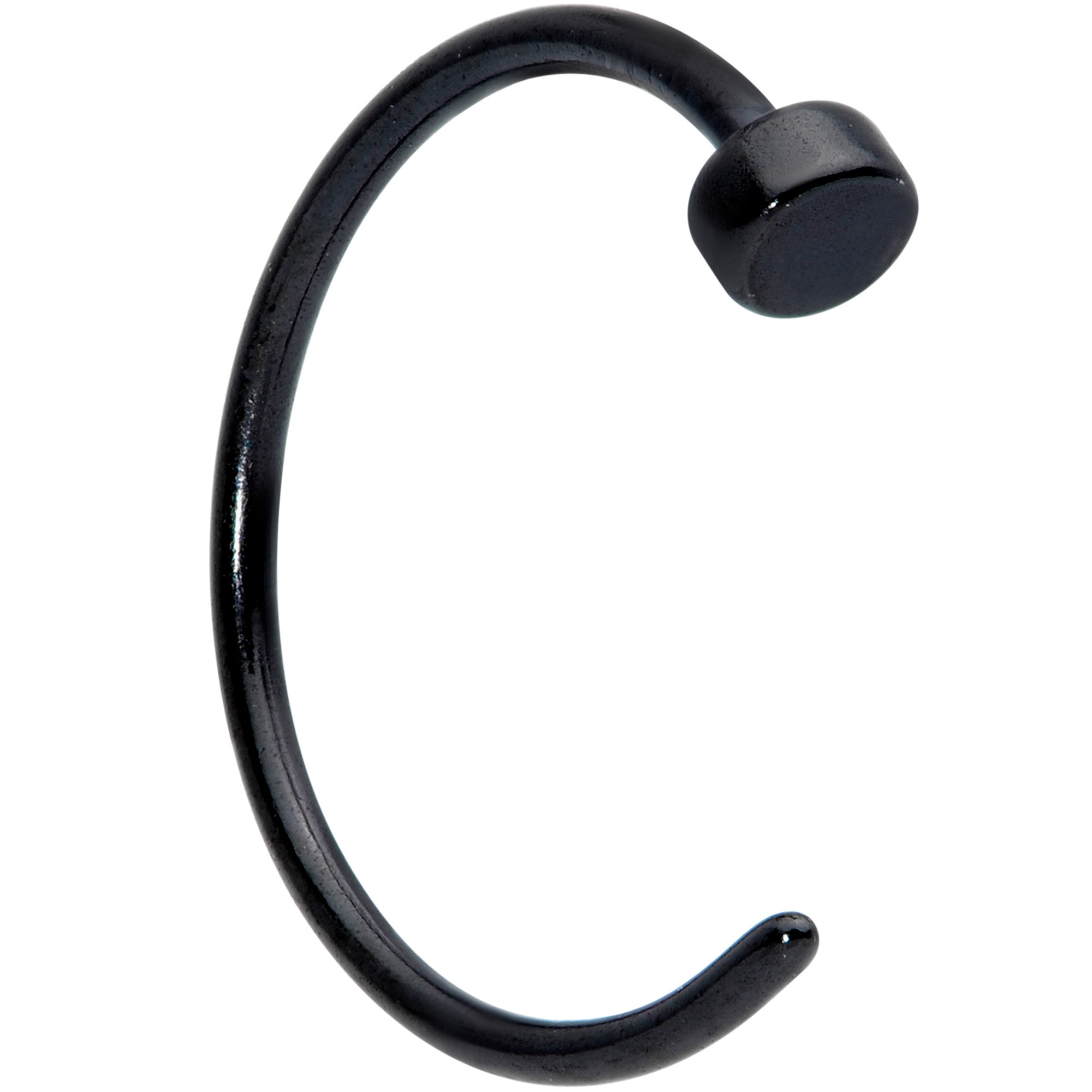 22G 5/16 Black PVD Stainless Steel Disc Nose Hoop