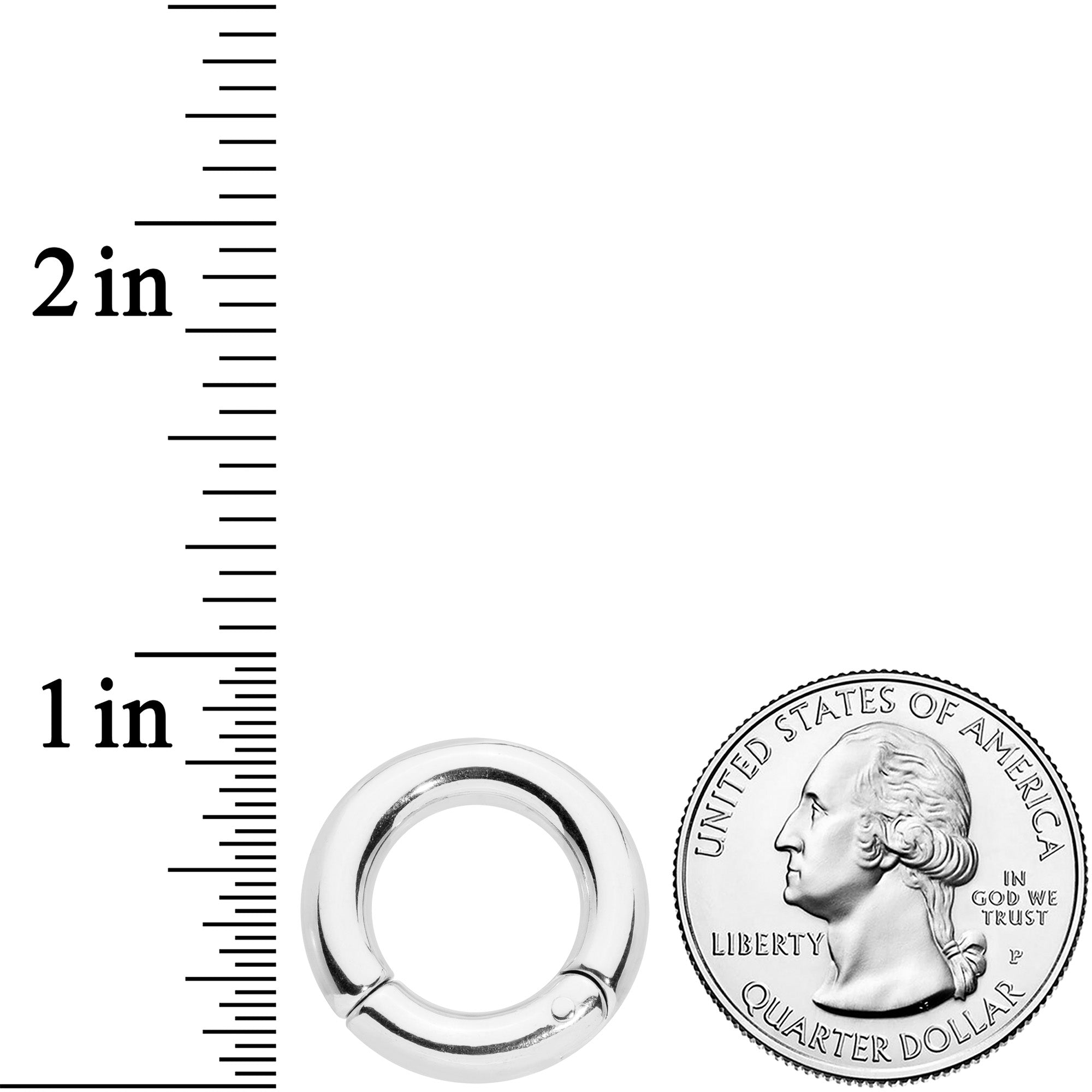 6G 1/2 Stainless Steel Hinged Segment Ring